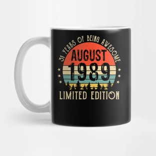 31 Years Old Gifts August 1989 Limited Edition 31st Bday Mug